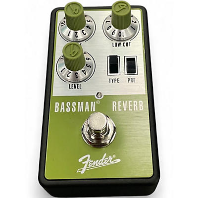 Used Fender Bassman Reverb Aluminum Green Effect Pedal