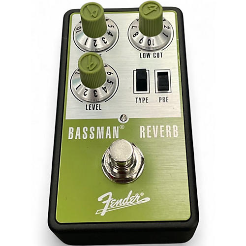 Used Fender Bassman Reverb Aluminum Green Effect Pedal