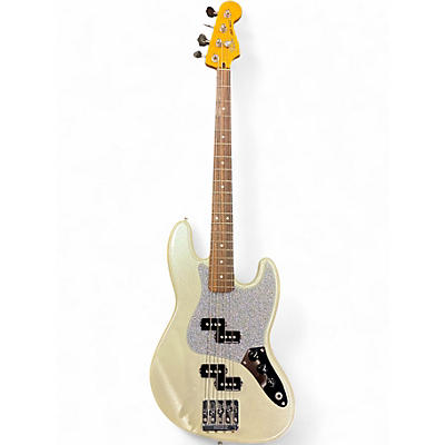 Used Fender Blacktop Jazz Bass Olympic White Pearl Electric Bass Guitar