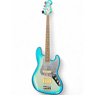 Used Fender Blu signature jazz bass SPARKLE BLUE Electric Bass Guitar