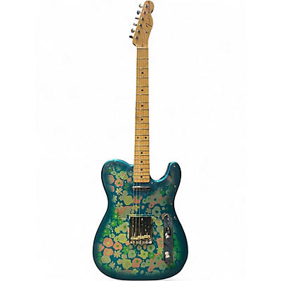 Used Fender Blue Flower Telecaster Blue Flower Solid Body Electric Guitar