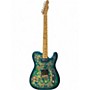 Used Fender Blue Flower Telecaster Blue Flower Solid Body Electric Guitar Blue Flower