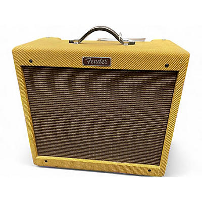 Used Fender Blues Junior Lacquered Tweed 15W 1x12 Jensen C12-N Tube Guitar Combo Amp