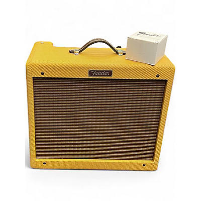 Used Fender Blues Junior Lacquered Tweed 15W 1x12 Jensen C12-N Tube Guitar Combo Amp