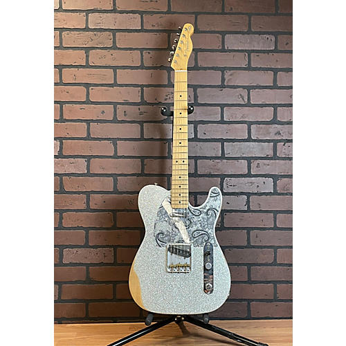 Fender Used Fender Brad Paisley Road Worn Telecaster Silver Sparkle Solid Body Electric Guitar Silver Sparkle