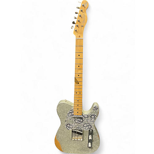 Used Fender Brad Paisley Road Worn Telecaster Silver Sparkle Solid Body Electric Guitar Silver Sparkle