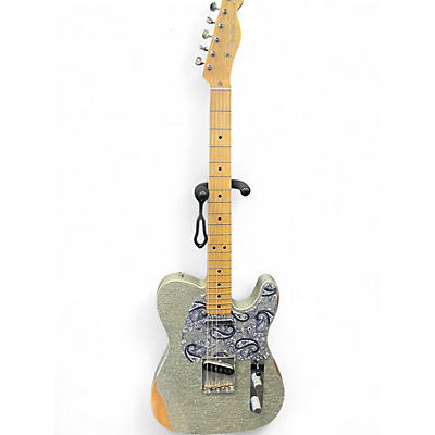Used Fender Brad Paisley Road Worn Telecaster Silver Sparkle Solid Body Electric Guitar