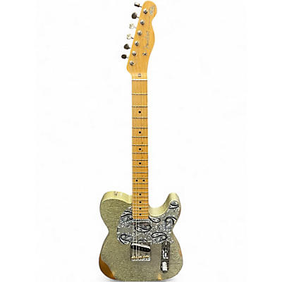 Used Fender Brad Paisley Road Worn Telecaster Silver Sparkle Solid Body Electric Guitar