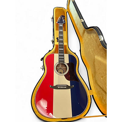 Used Fender Buck Owens Kingman Red White and Blue Acoustic Electric Guitar