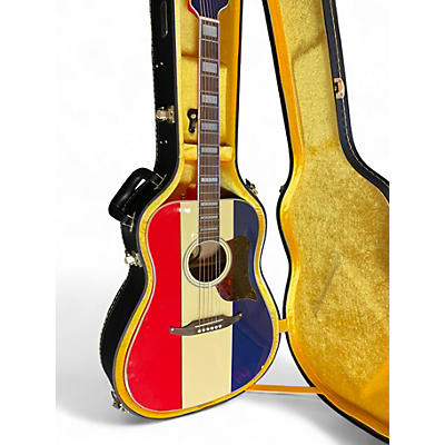 Used Fender Buck Owens Signature Kingman Red White and Blue Acoustic Electric Guitar