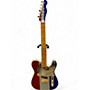 Used Fender Buck Owens Telecaster Red, Silver, Blue Sparkle Solid Body Electric Guitar Red, Silver, Blue Sparkle