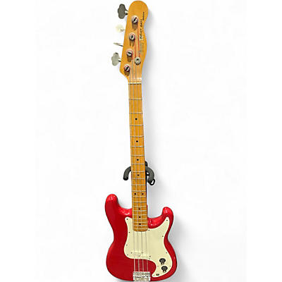 Used Fender Bullet Bass Deluxe Red Electric Bass Guitar