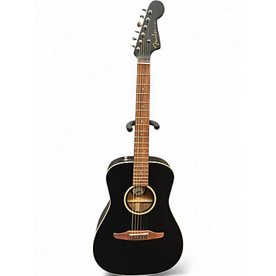 Used Fender CALIFORNIA MALIBU Black Acoustic Electric Guitar