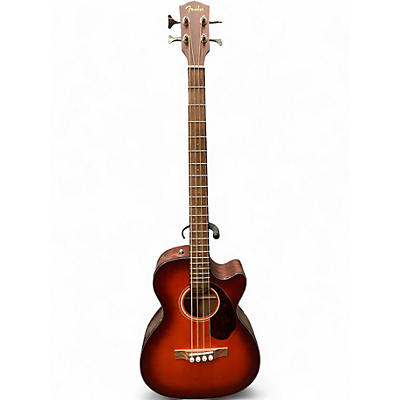 Used Fender CB60SCE Aged Cognac Burst Acoustic Bass Guitar