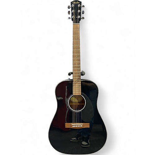 Used Fender CD-60S BLK Black Acoustic Guitar Black