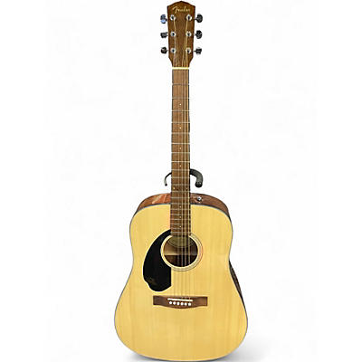 Used Fender CD-60S LEFT HANDED Natural Acoustic Guitar