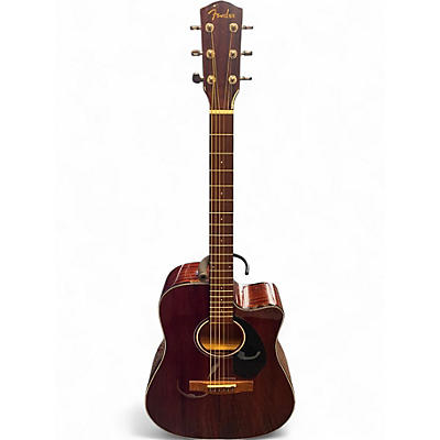 Used Fender CD-60SCE All Mahogany Natural Acoustic Electric Guitar