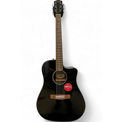 Used Fender CD-60SCE Black Acoustic Electric Guitar Black