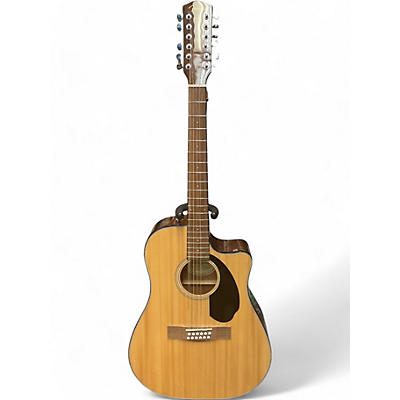 Fender Used Fender CD-60SCE Natural 12 String Acoustic Electric Guitar