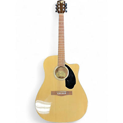 Used Fender CD-60SCE Natural Acoustic Electric Guitar