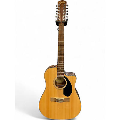 Used Fender CD-60SCE12 Natural 12 String Acoustic Electric Guitar