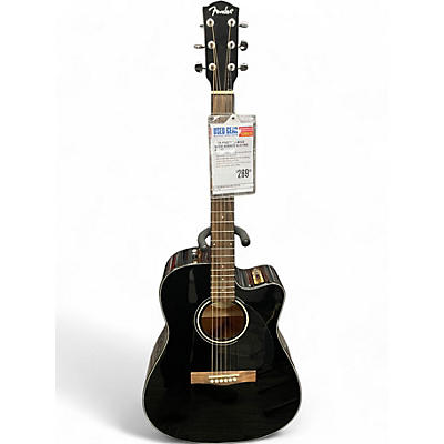 Used Fender CD140SCE Black Acoustic Electric Guitar