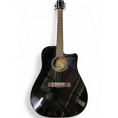 Used Fender CD140SCE Black Acoustic Electric Guitar