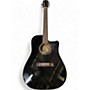 Used Fender CD140SCE Black Acoustic Electric Guitar Black