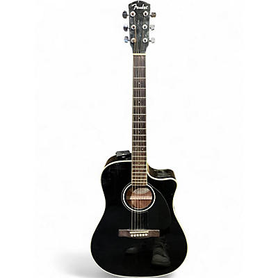 Used Fender CD140SCE Black Onyx Acoustic Electric Guitar