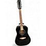 Used Fender CD160e/12 Black 12 String Acoustic Guitar Black