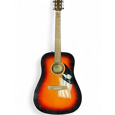 Used Fender CD60 Dreadnought 2 Color Sunburst Acoustic Guitar