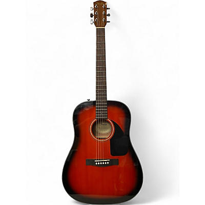 Used Fender CD60 Dreadnought 2 Color Sunburst Acoustic Guitar