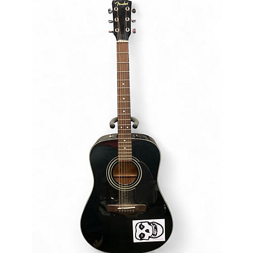 Used Fender CD60 Dreadnought Black Acoustic Guitar Black