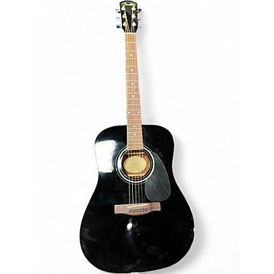Used Fender CD60 Dreadnought Black Acoustic Guitar
