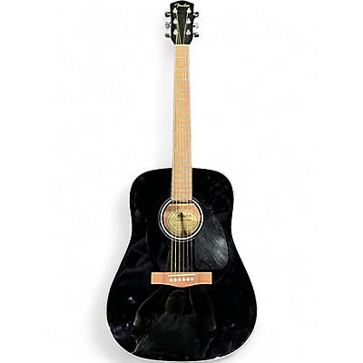 Used Fender CD60 Dreadnought Black Acoustic Guitar