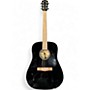 Used Fender CD60 Dreadnought Black Acoustic Guitar Black