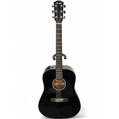 Used Fender CD60 Dreadnought Black Acoustic Guitar