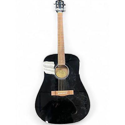 Used Fender CD60 Dreadnought Black Acoustic Guitar