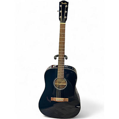 Used Fender CD60 Dreadnought Black Acoustic Guitar