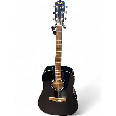 Used Fender CD60 Dreadnought Black Acoustic Guitar