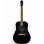 Used Fender CD60 Dreadnought Black Acoustic Guitar Black