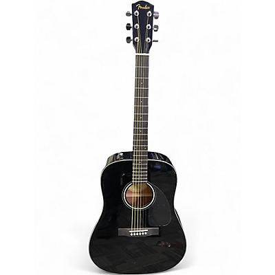 Used Fender CD60 Dreadnought Black Acoustic Guitar