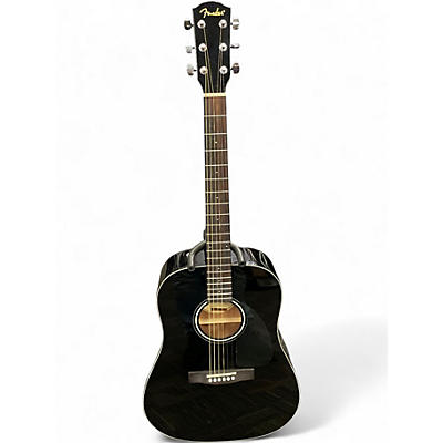 Used Fender CD60 Dreadnought Black Acoustic Guitar
