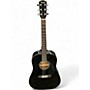 Used Fender CD60 Dreadnought Black Acoustic Guitar Black