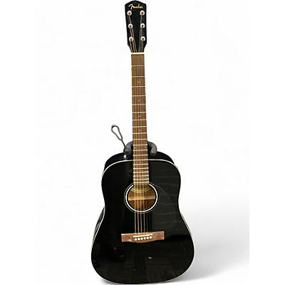 Used Fender CD60 Dreadnought Black Acoustic Guitar