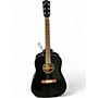 Used Fender CD60 Dreadnought Black Acoustic Guitar Black