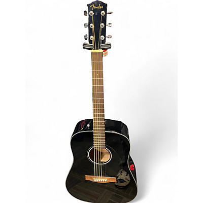 Used Fender CD60 Dreadnought Black Acoustic Guitar