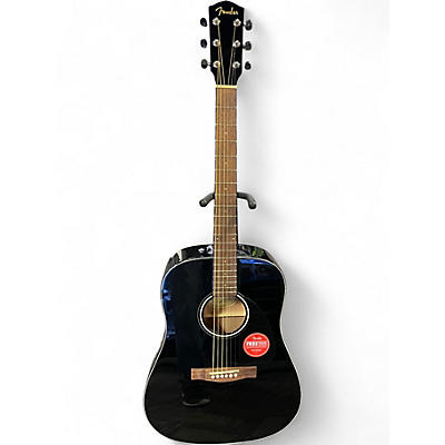 Used Fender CD60 Dreadnought w/case  Black Acoustic Guitar