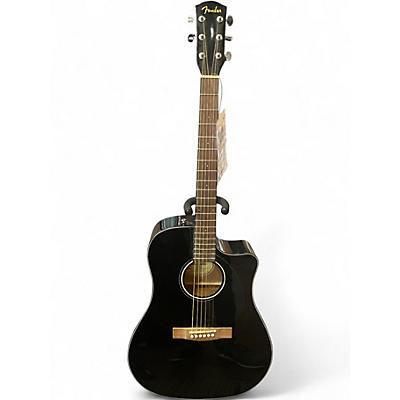 Used Fender CD60CE Dreadnought Black Acoustic Electric Guitar