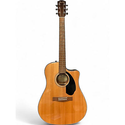 Used Fender CD60CE Dreadnought Natural Acoustic Electric Guitar